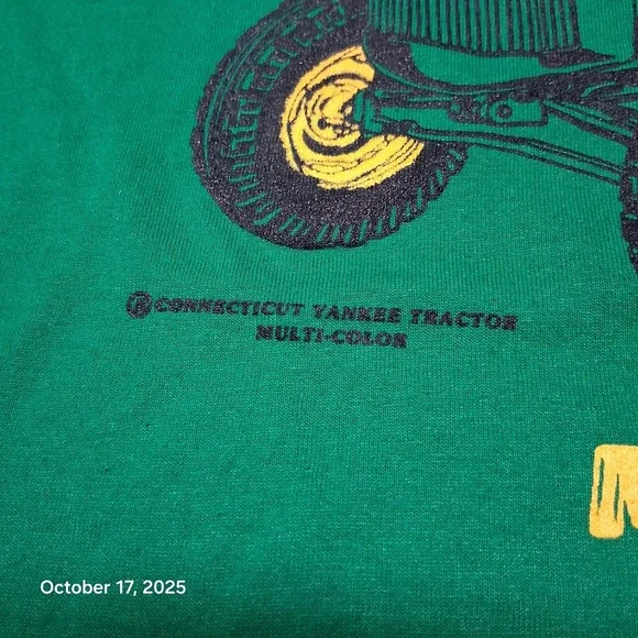 Vintage John Deere Model R T Shirt Green Size XL Hanes 50/50 90s Single Stitch - Picture 3 of 10